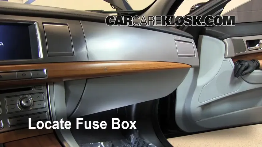 Interior Fuse Box Location: 2011 Jaguar XF Premium 5.0L V8